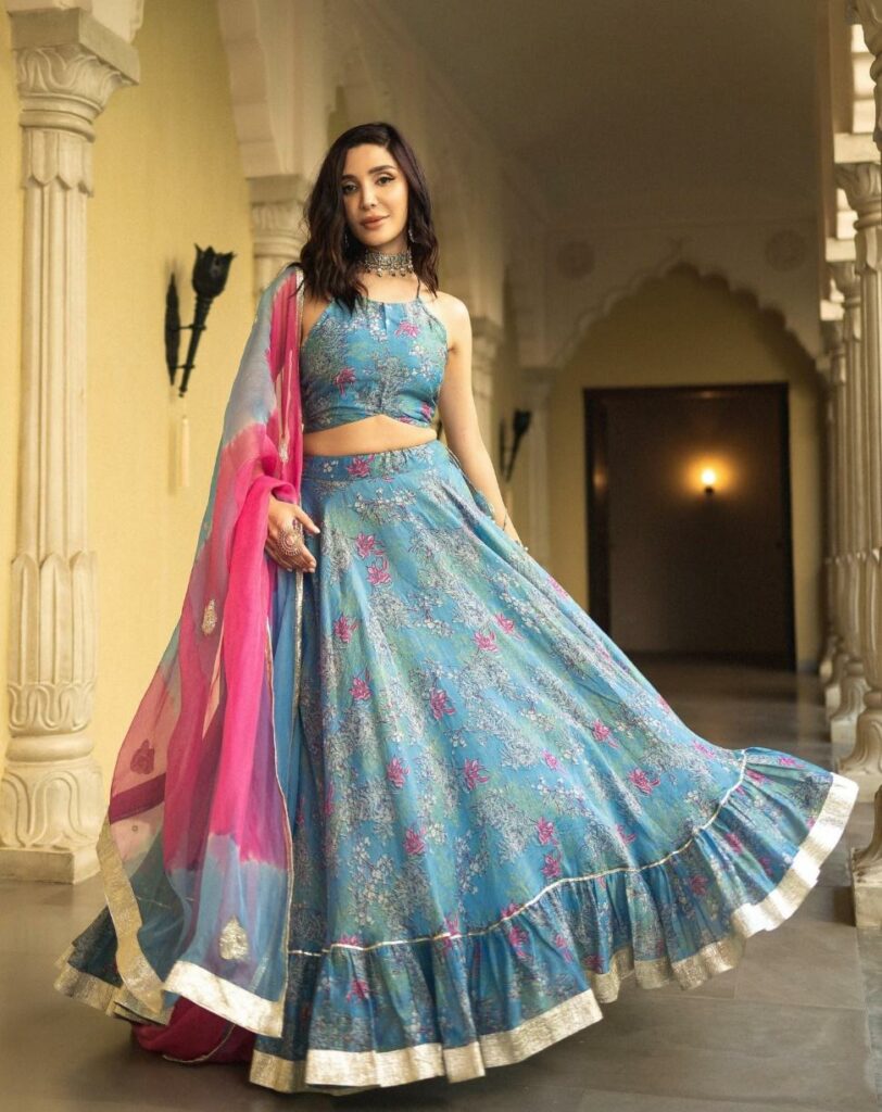 Indian women wearing Designer Lehenga set 